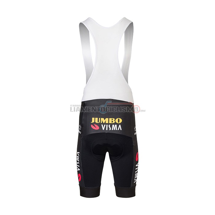Abbigliamento Ciclismo Jumbo Visma Manica Corta 2022 Rosso Bianco Blu